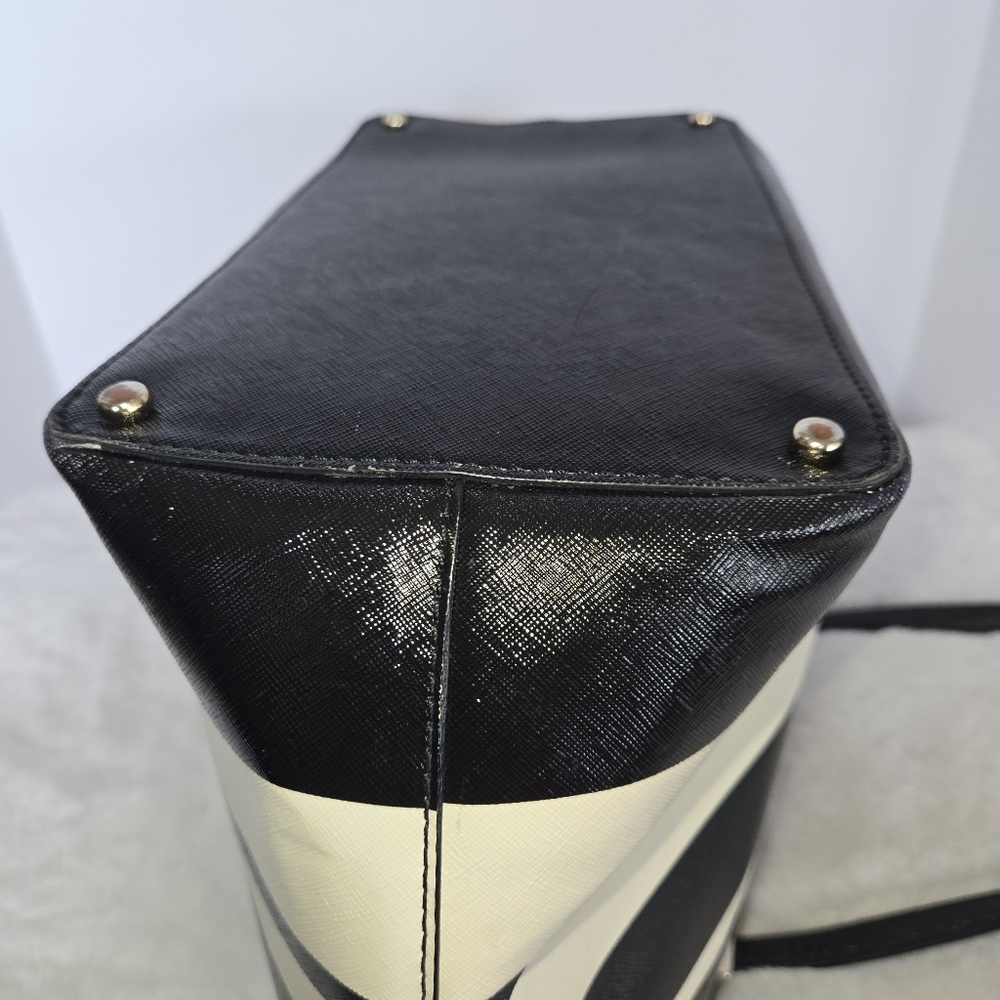 Kate Spade Black and Cream Striped Tote Bag - Picture 12 of 16